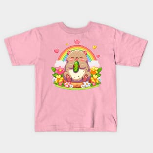 Wombat Eating a Pickle Kids T-Shirt